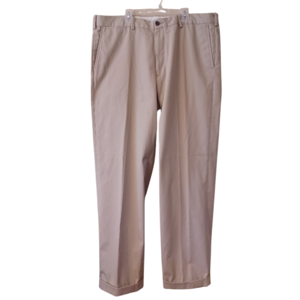 Eddie Bauer pants khaki wrinkle free slacks men's size 38 tall